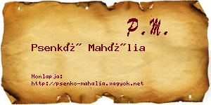 Psenkó Mahália névjegykártya